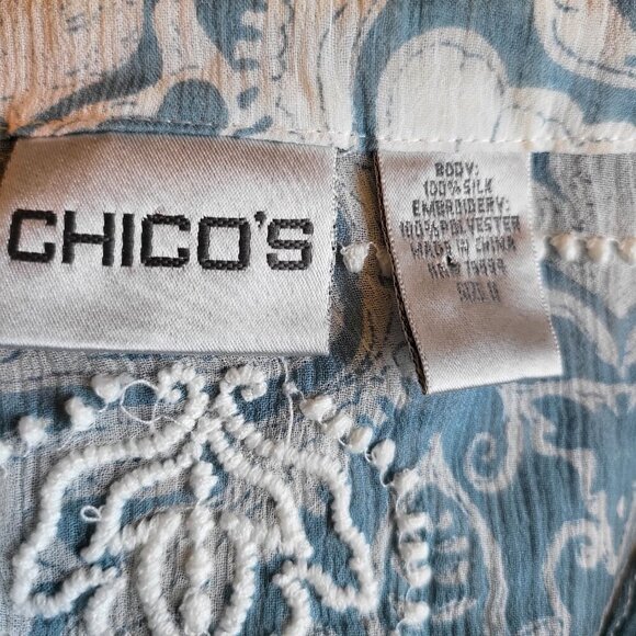 Chicos silk embroidered blouse - Picture 7 of 7
